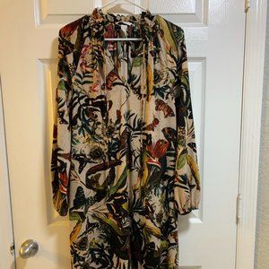 H&M Butterfly Print Maxi Dress